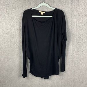 Long sleeved light scoop neck black sweater size medium